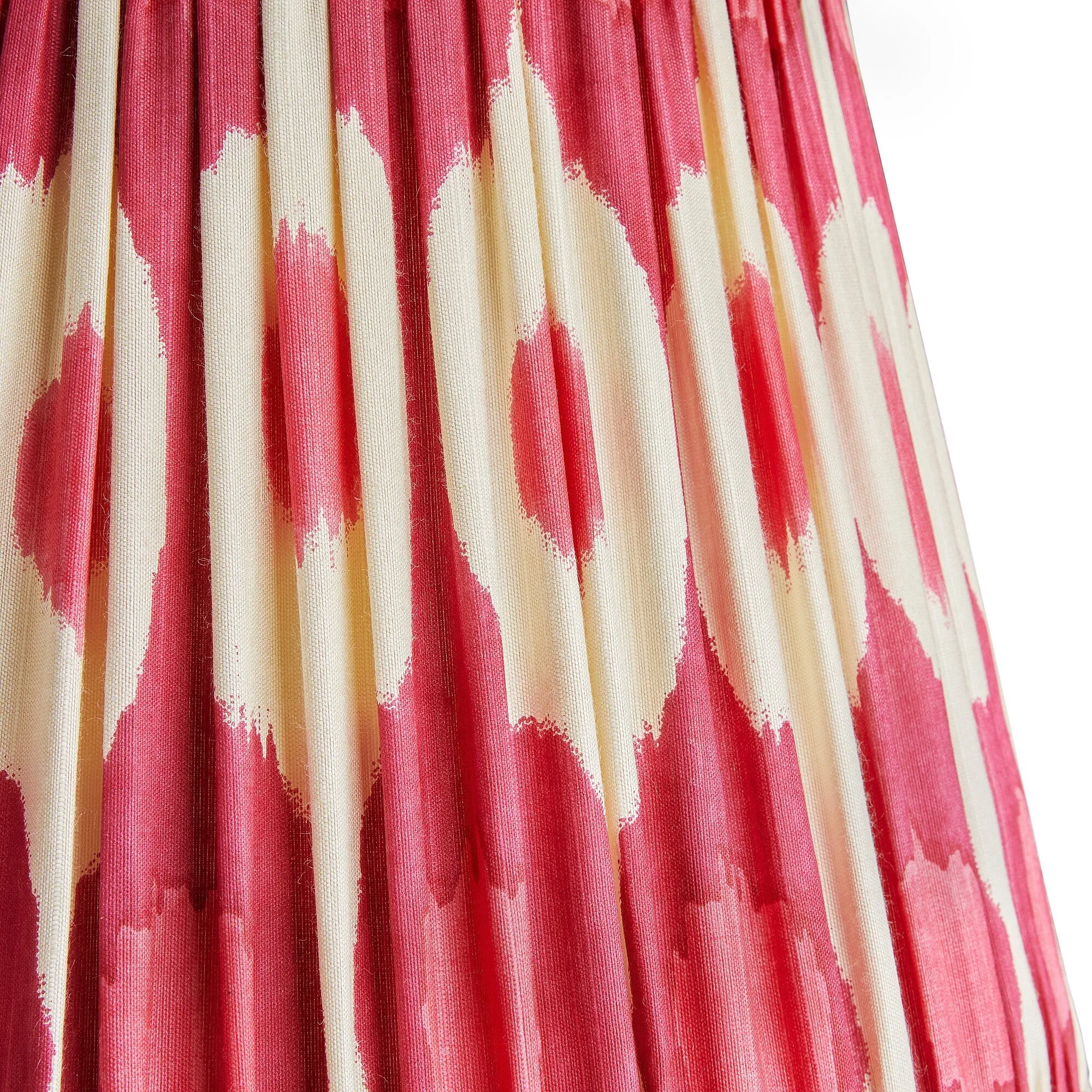 14cm tall tapered shade in berries egg & spoon silk ikat