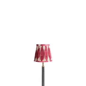 14cm tall tapered shade in berries egg & spoon silk ikat