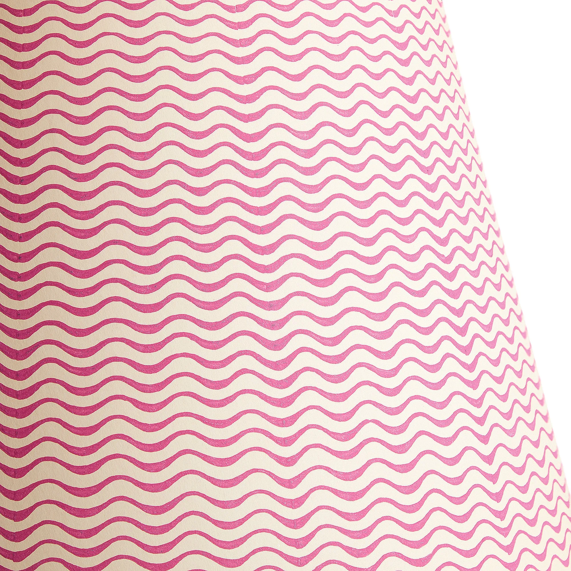 14cm tall tapered shade in hot pink ripples hand painted card