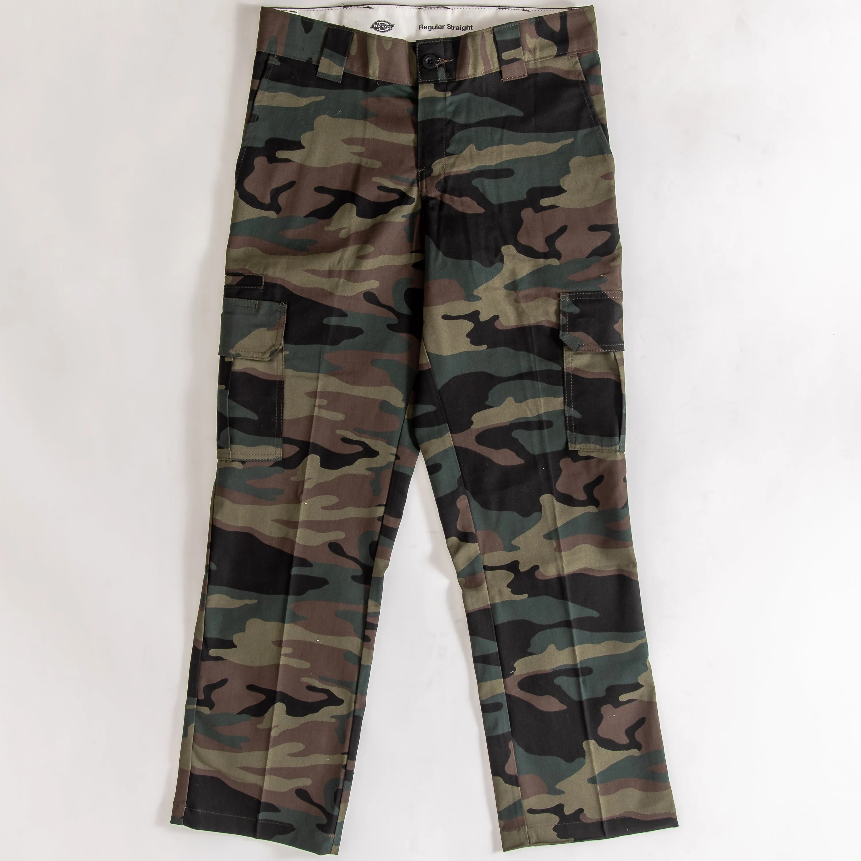303 Boards - 303 Sucks Dickies Regular Fit Cargo Pants (Hunter Green Camo)