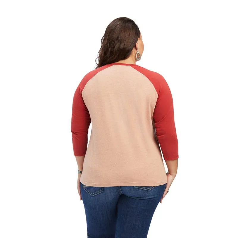 Ariat Women's REAL Arrow Palm Heather Classic Fit Long Sleeve Shirt 10041296