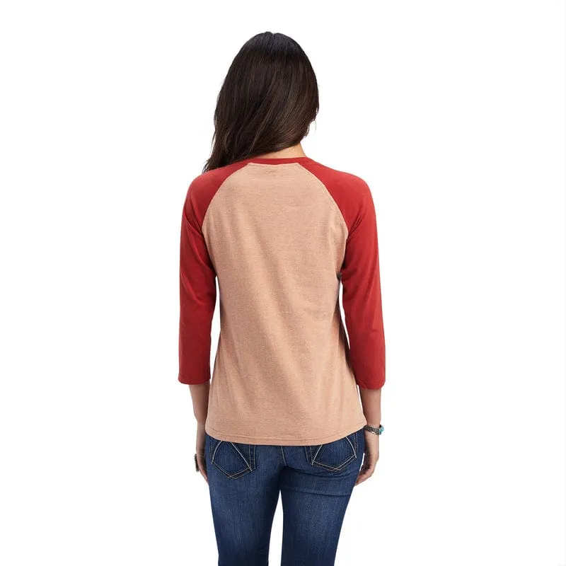 Ariat Women's REAL Arrow Palm Heather Classic Fit Long Sleeve Shirt 10041296