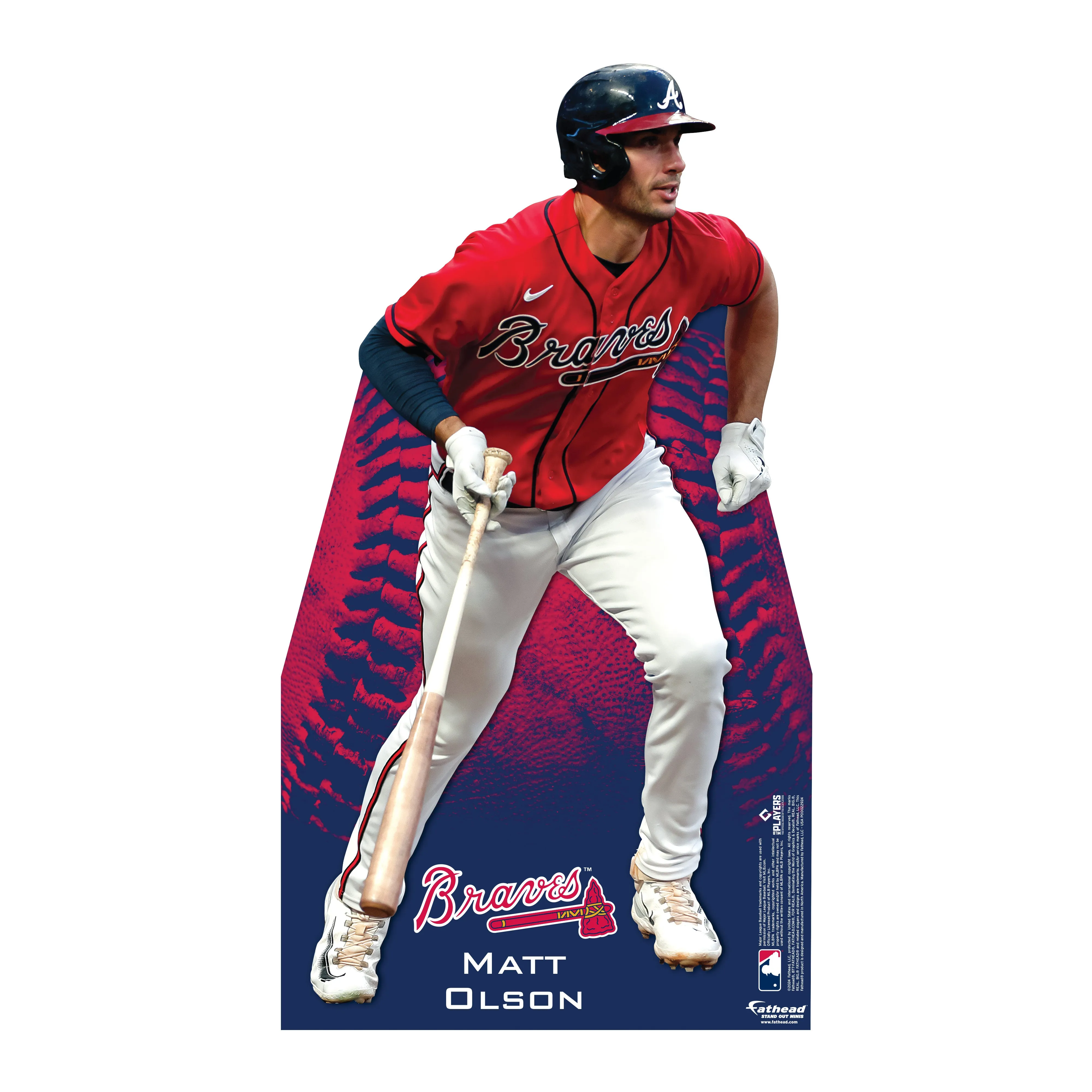 Atlanta Braves: Matt Olson  Mini   Cardstock Cutout  - Officially Licensed MLB    Stand Out