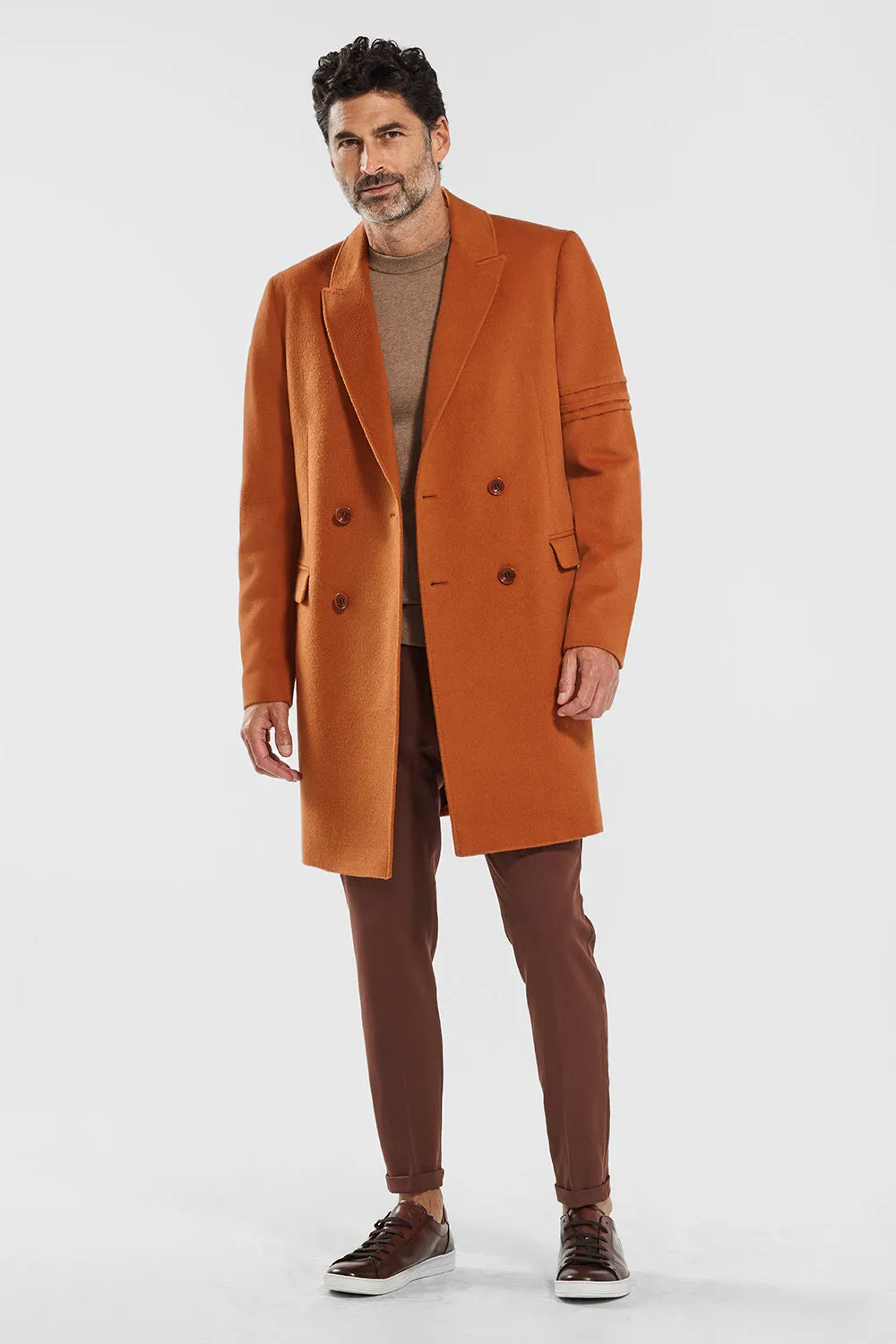 Baby Alpaca Double Breasted Overcoat
