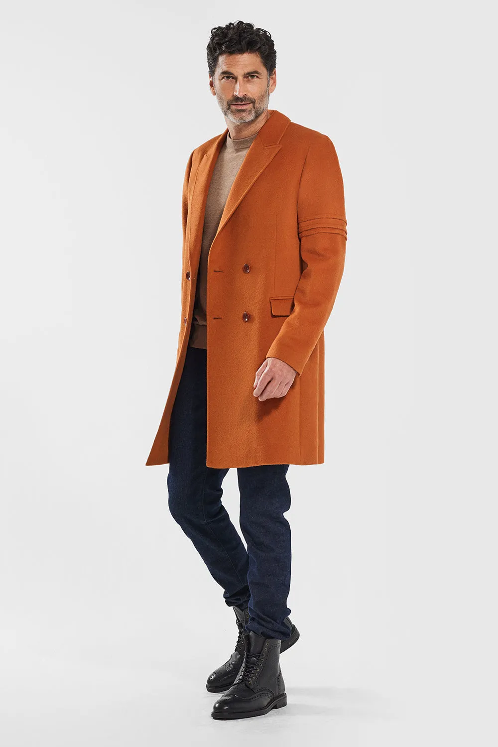 Baby Alpaca Double Breasted Overcoat