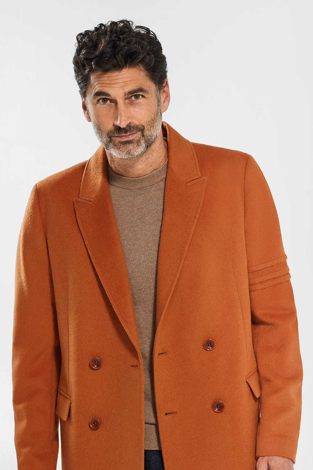 Baby Alpaca Double Breasted Overcoat