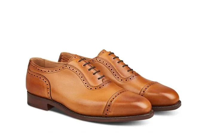 Belgrave Toecap Oxford City Shoe - 1001 Burnished