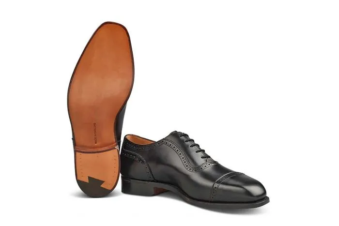 Belgrave Toecap Oxford City Shoe - Black