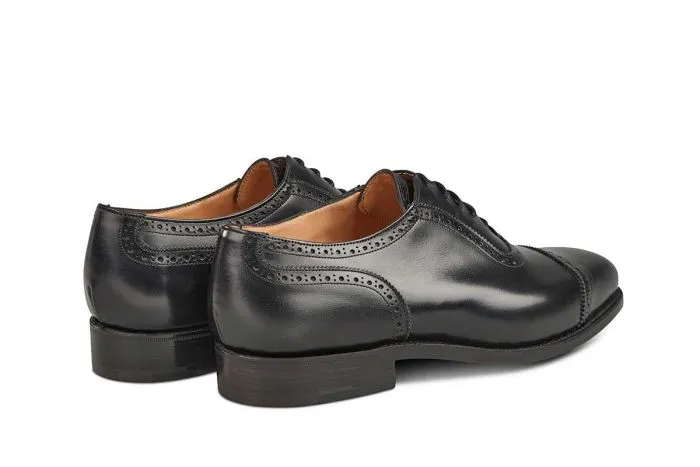 Belgrave Toecap Oxford City Shoe - Black