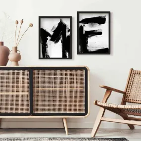 Black and White Alphabet Wall Art With Frame