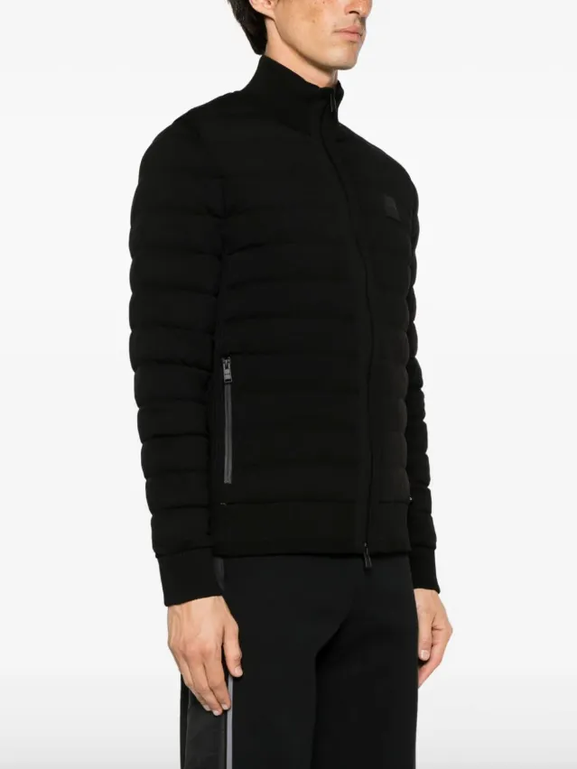 BOSS rubberised-logo quilted puffer jacket