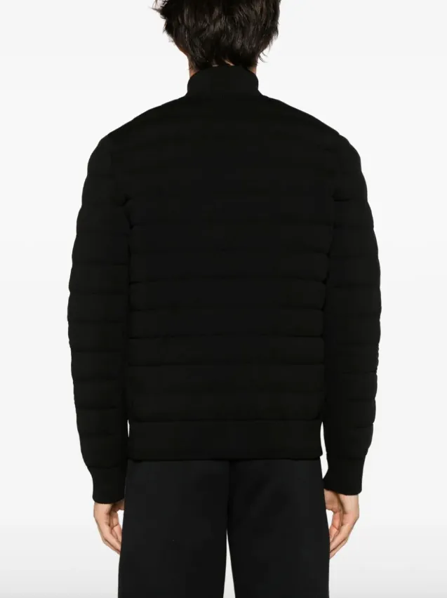 BOSS rubberised-logo quilted puffer jacket