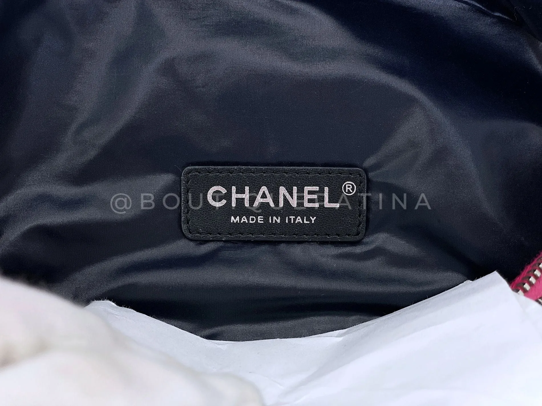 Chanel 2017 Tweed Convertible Fanny Pack Bag Pink Multicolor SHW 0W6