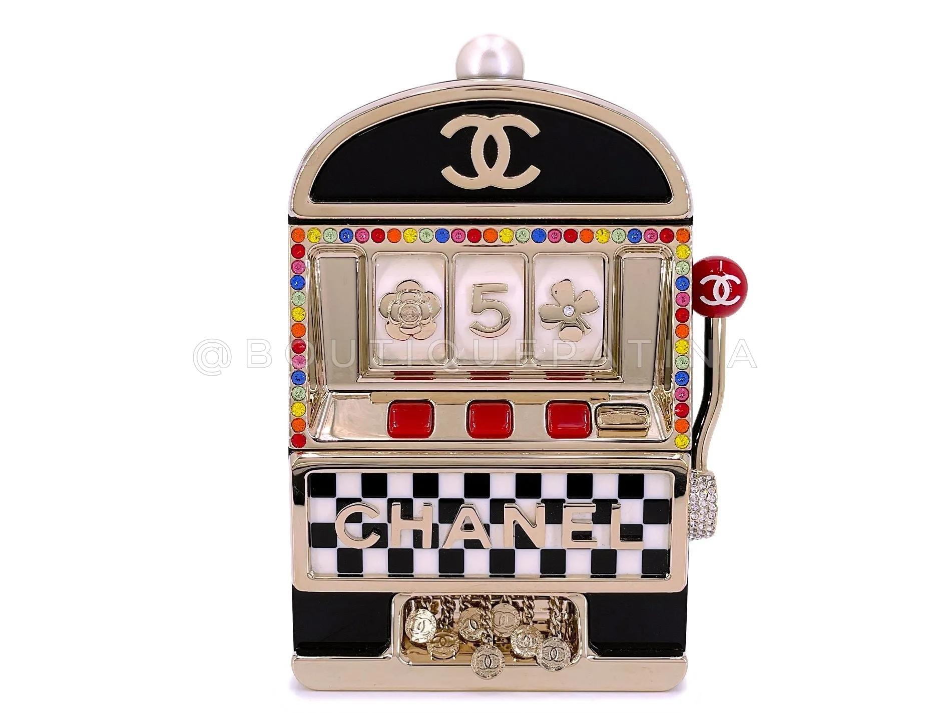 Chanel 23C Monaco Slot Machine Casino Minaudière Evening Clutch Bag  K2F