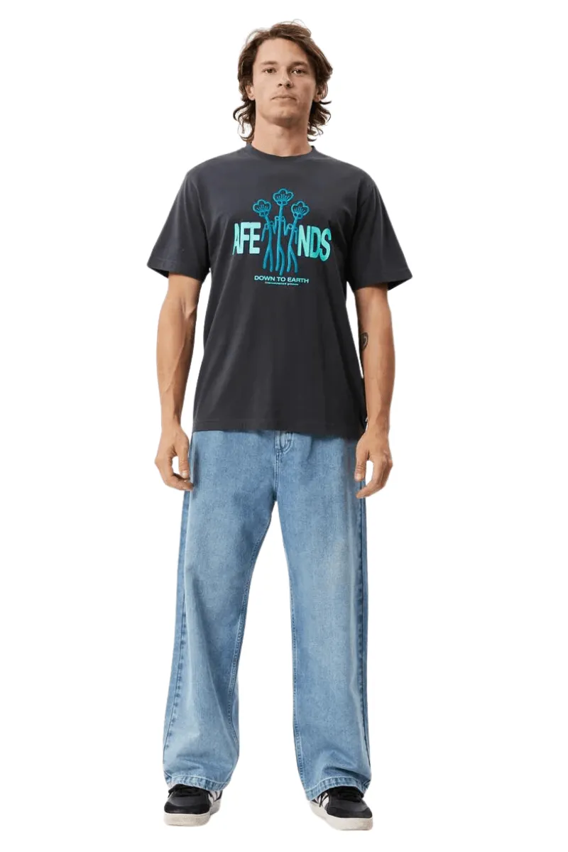 Charcoal Grooves Recycled Retro Fit Tee
