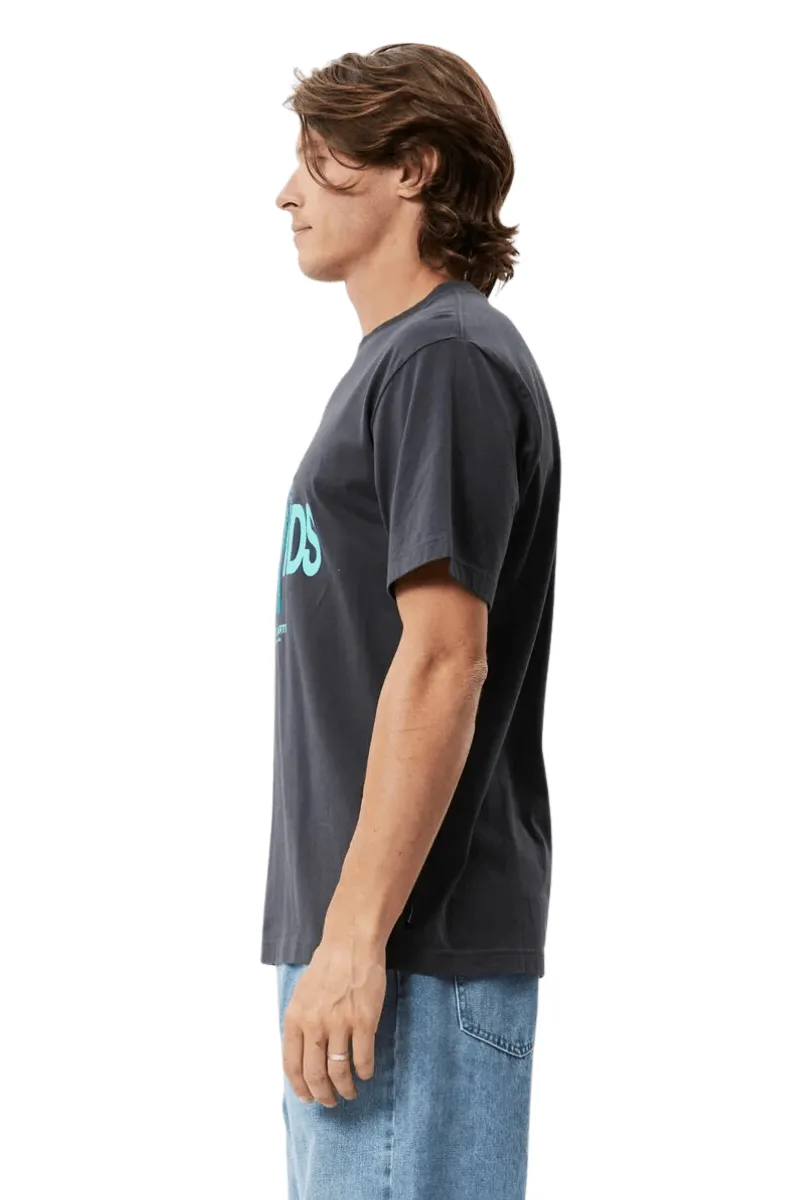 Charcoal Grooves Recycled Retro Fit Tee