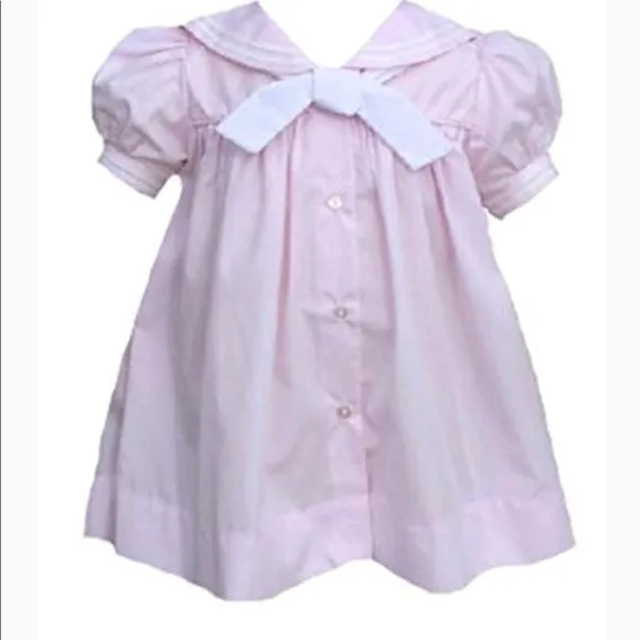 Classic Sailor Dress by Petit Ami Pink
