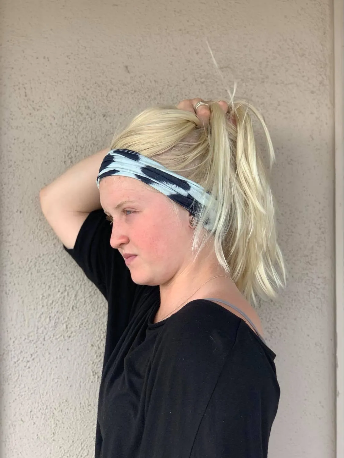 Cow Print Face Shield, Mask or Headband