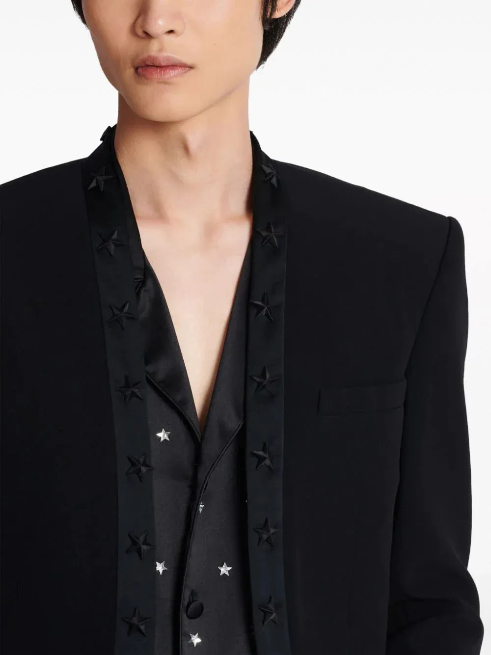 Crepe Spencer Jacket With Star