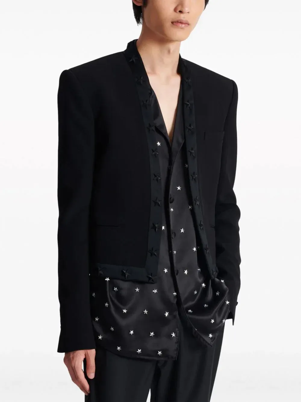 Crepe Spencer Jacket With Star