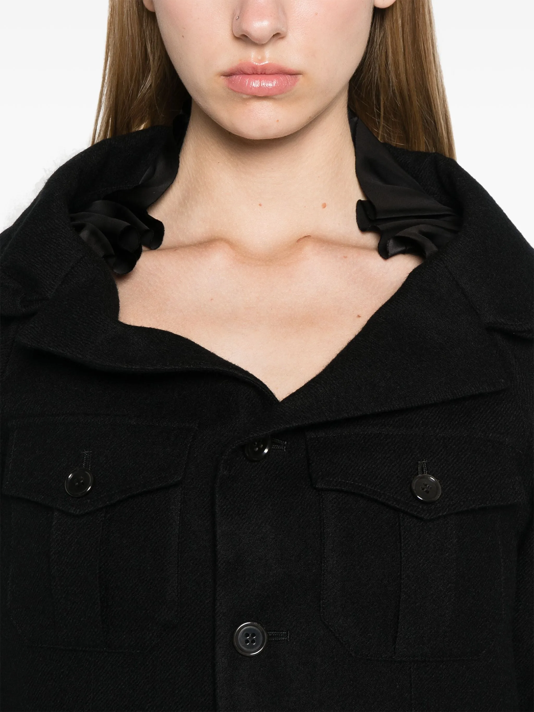 Crop Ruffles Jacket