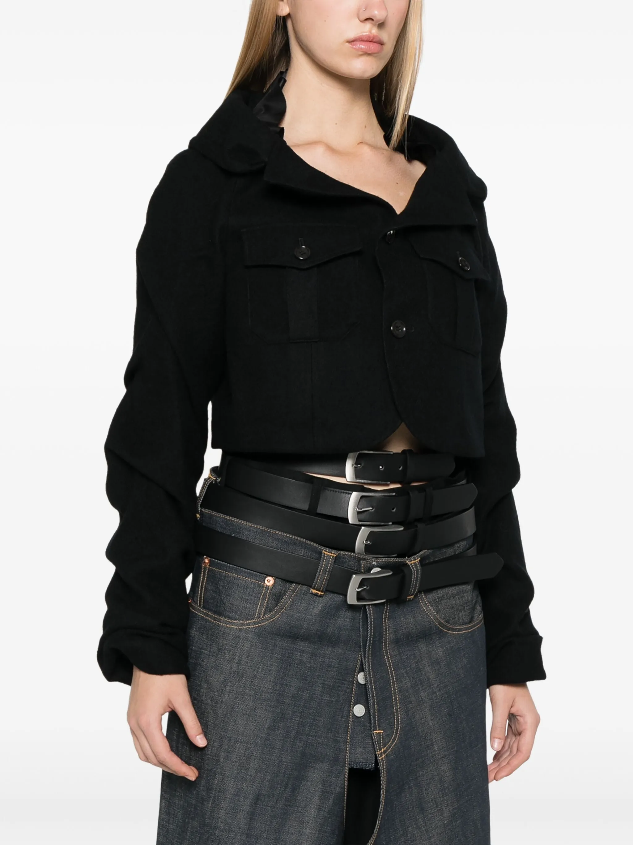 Crop Ruffles Jacket