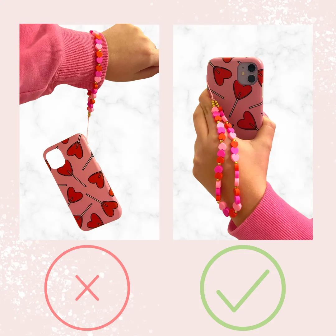 Crystal Phone Strap - Rose Quartz