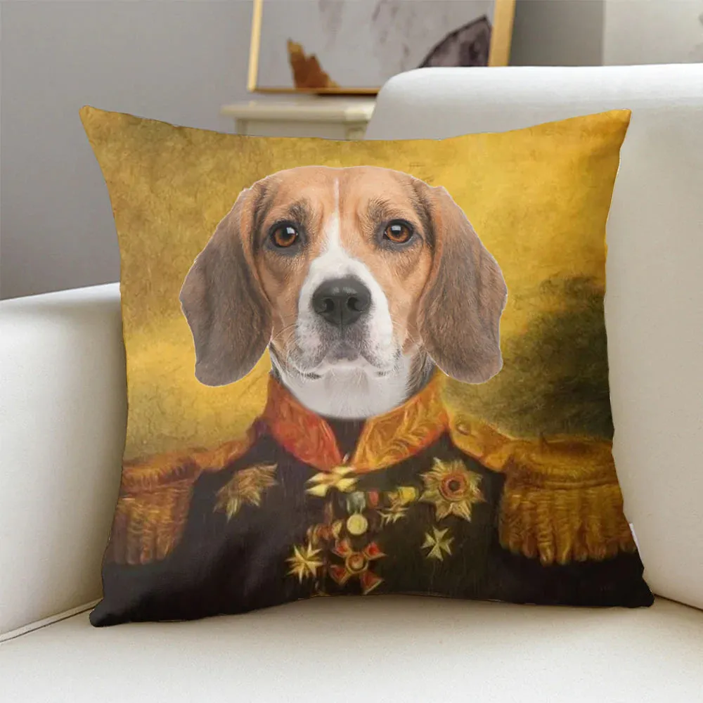 Custom Photo Face Pillow Dog Commander Portrait Home Gifts
