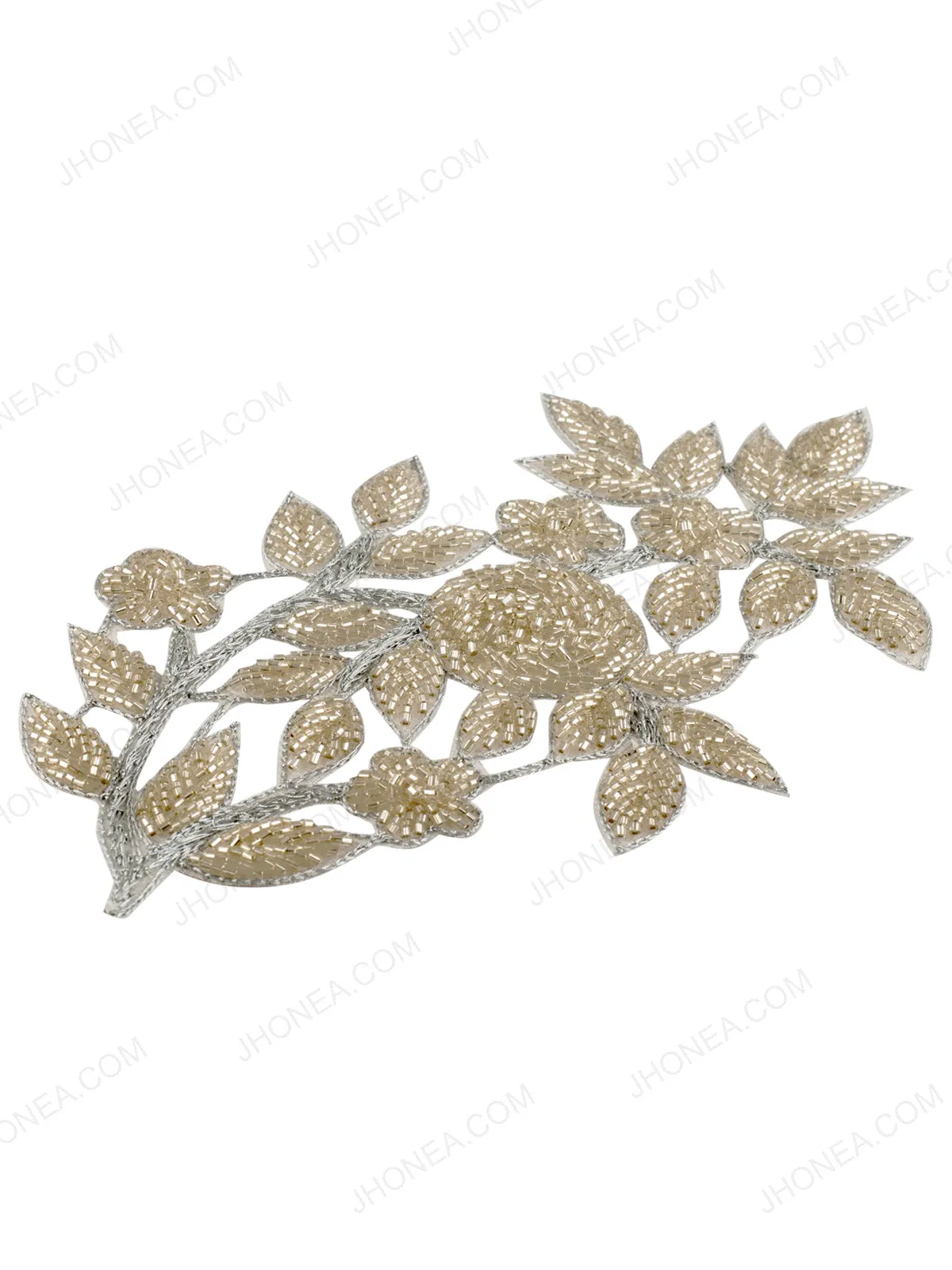 Dazzling Pipe Beaded Handmade Cutwork Patch
