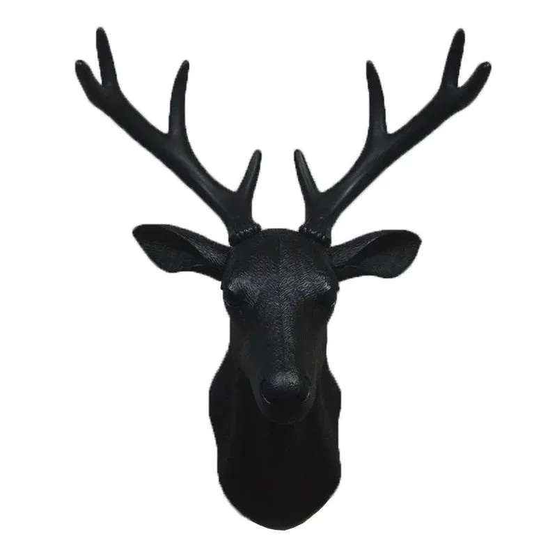 Deer Head Wall Art Animal Head Art Decor White Fake.