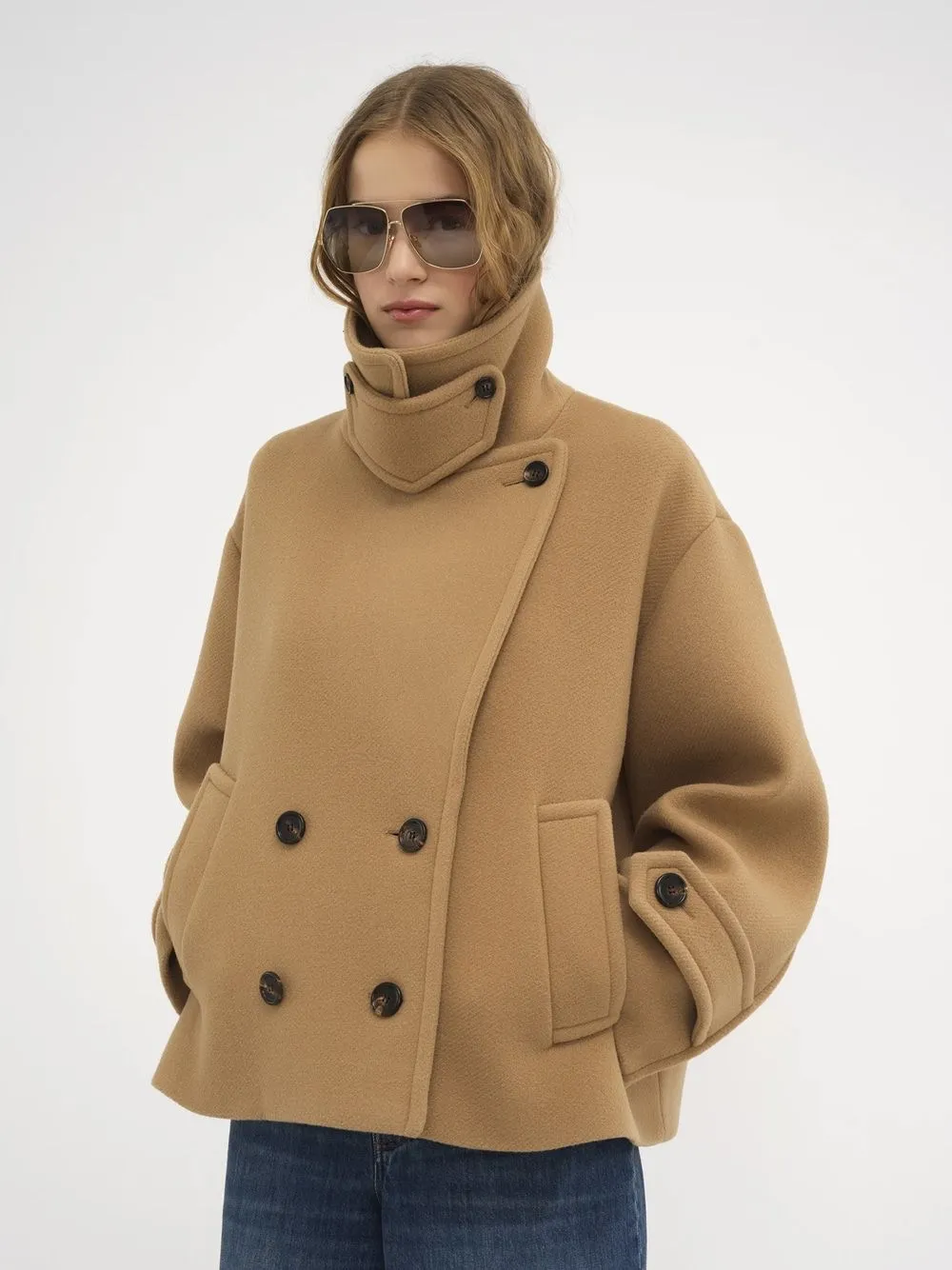 DOUBLE BREASTED LONG SLEEVED COAT