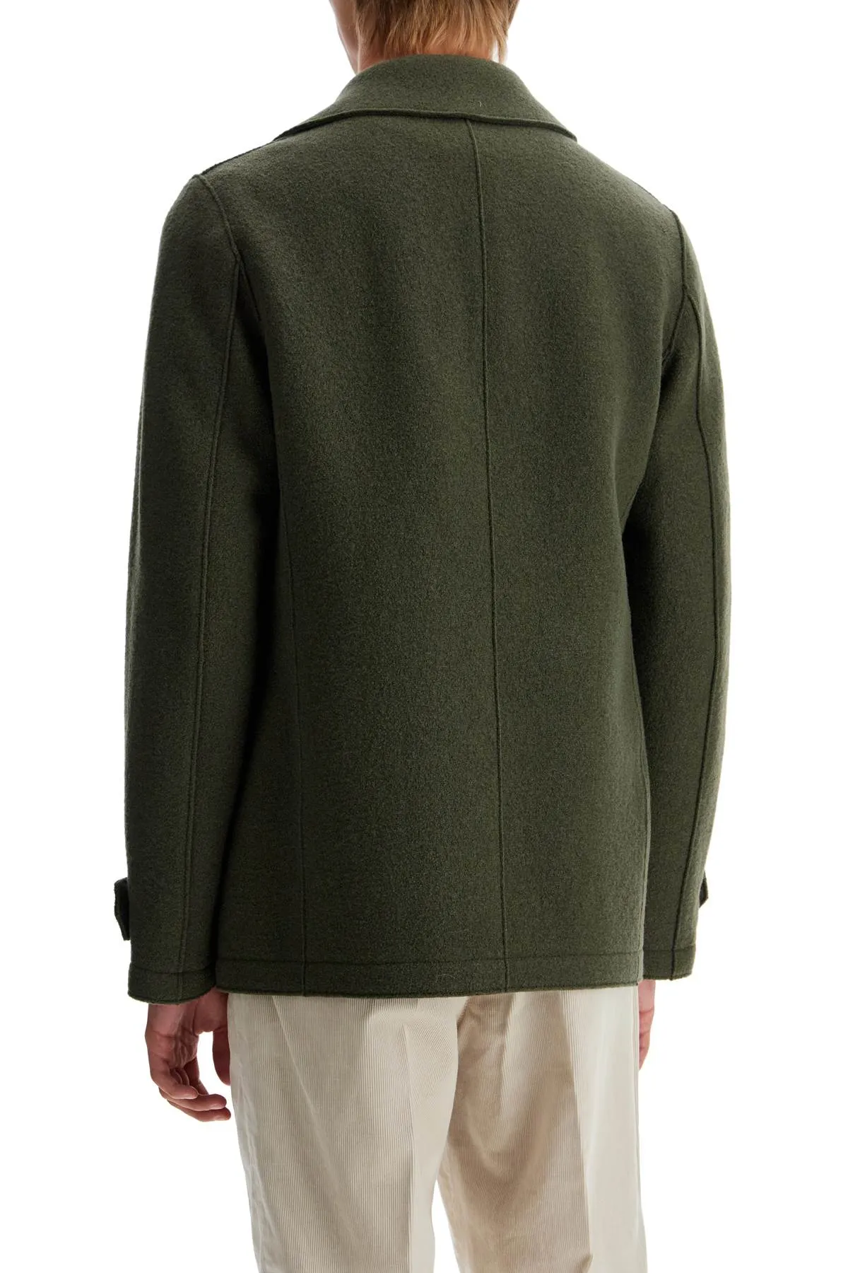 DOUBLE-BREASTED WOOLEN CABAN