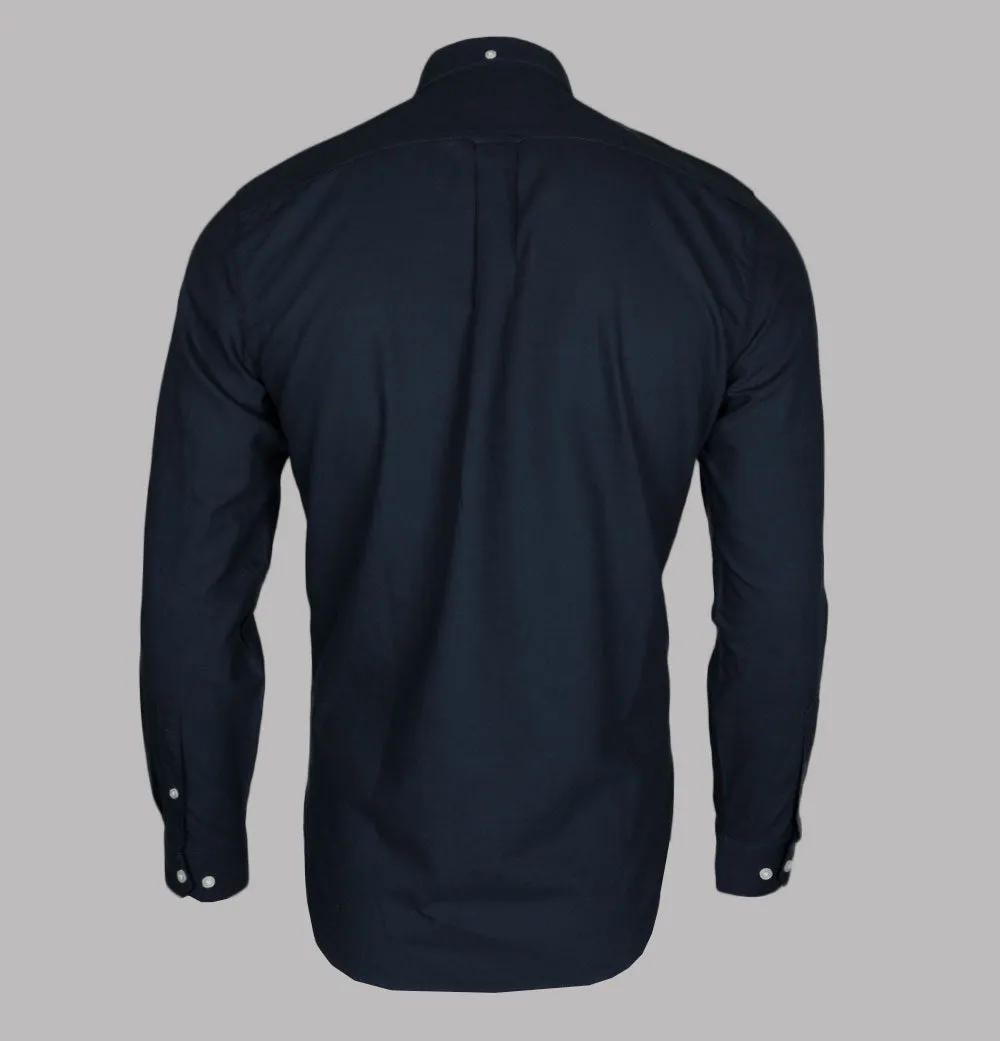 Farah Brewer Slim Fit Oxford Shirt Navy Blue