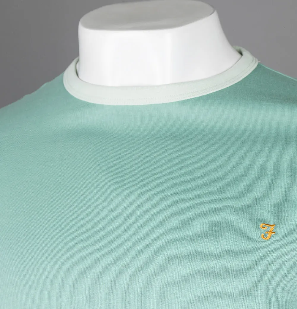 Farah Groves Ringer T-Shirt Jade Green
