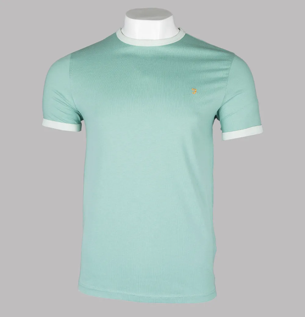 Farah Groves Ringer T-Shirt Jade Green