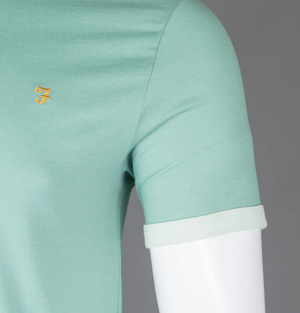 Farah Groves Ringer T-Shirt Jade Green