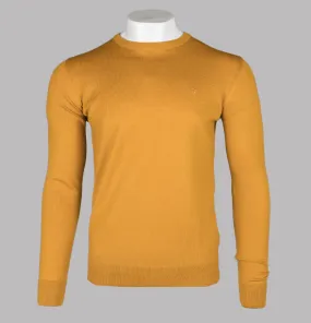 Farah Mullen Merino Wool Sweater Honey Mustard
