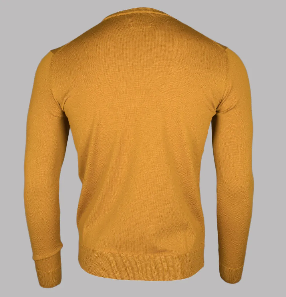 Farah Mullen Merino Wool Sweater Honey Mustard