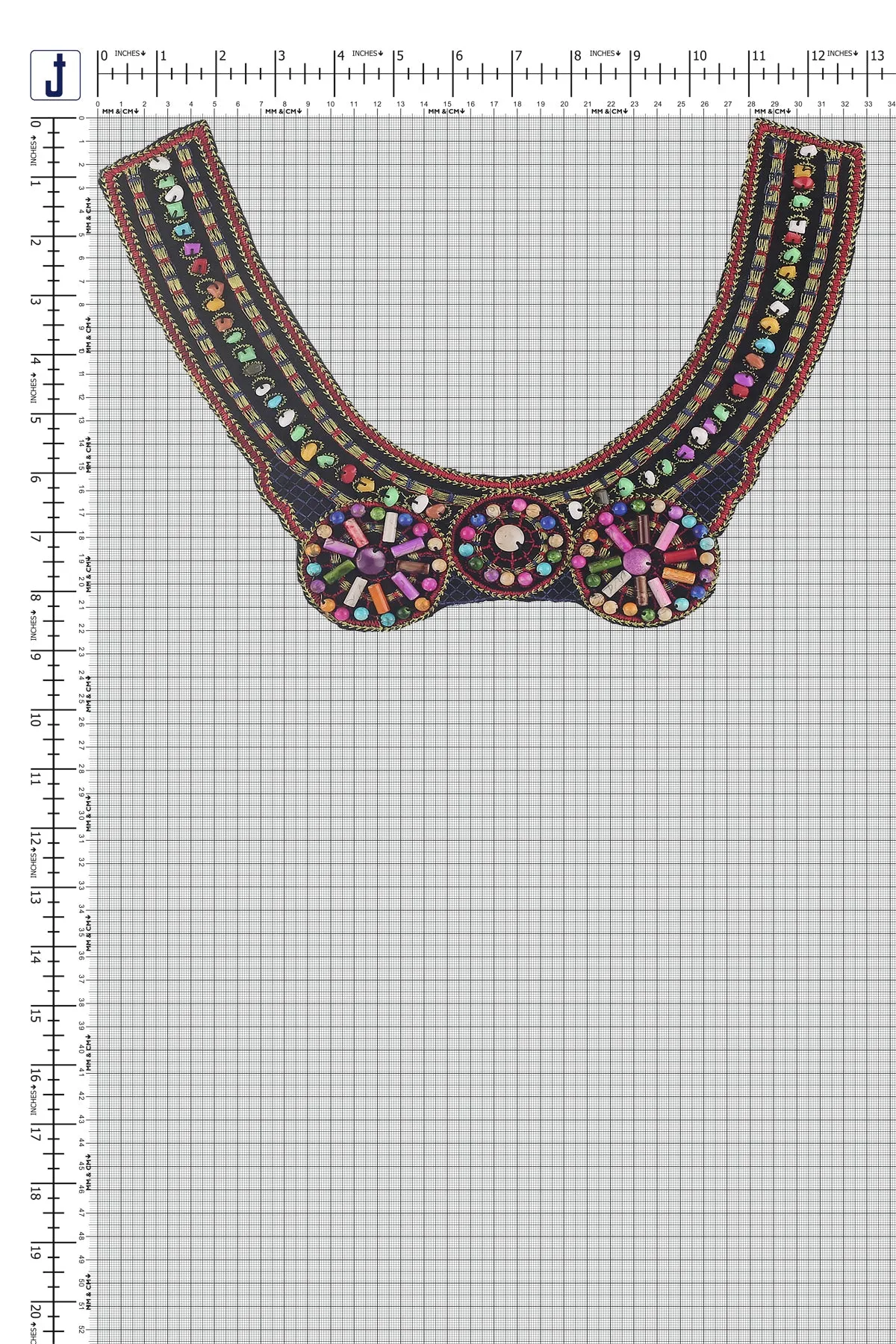 Fashion Embroidery Beading Neck Trim for Women's Clothing