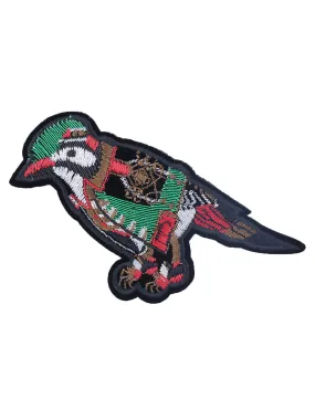Gorgeous Embroidered Sew On Sparrow Bird Patch