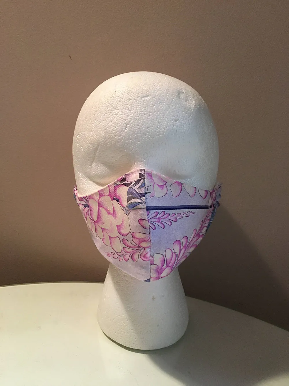 Hermes Vintage Handmade Giverny Silk Scarf Face Mask