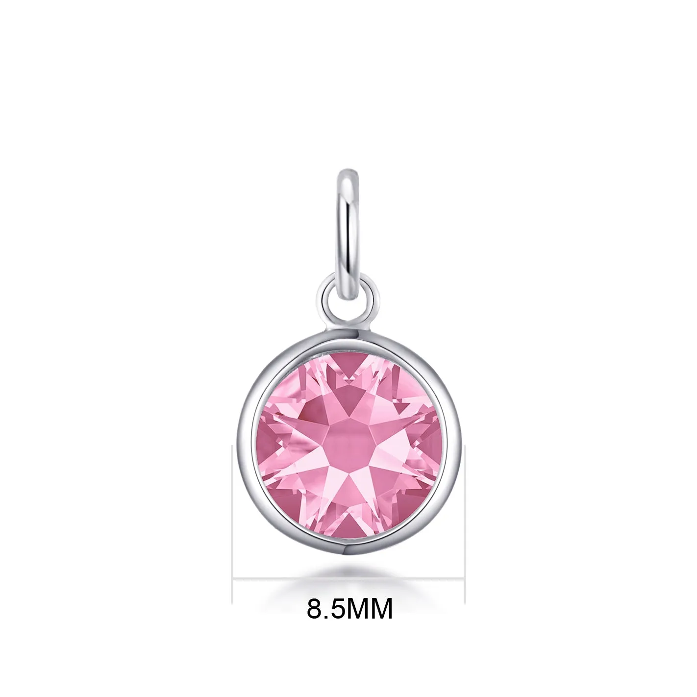 Initial C Necklace with Birthstone Charm Created with Zircondia® Crystals