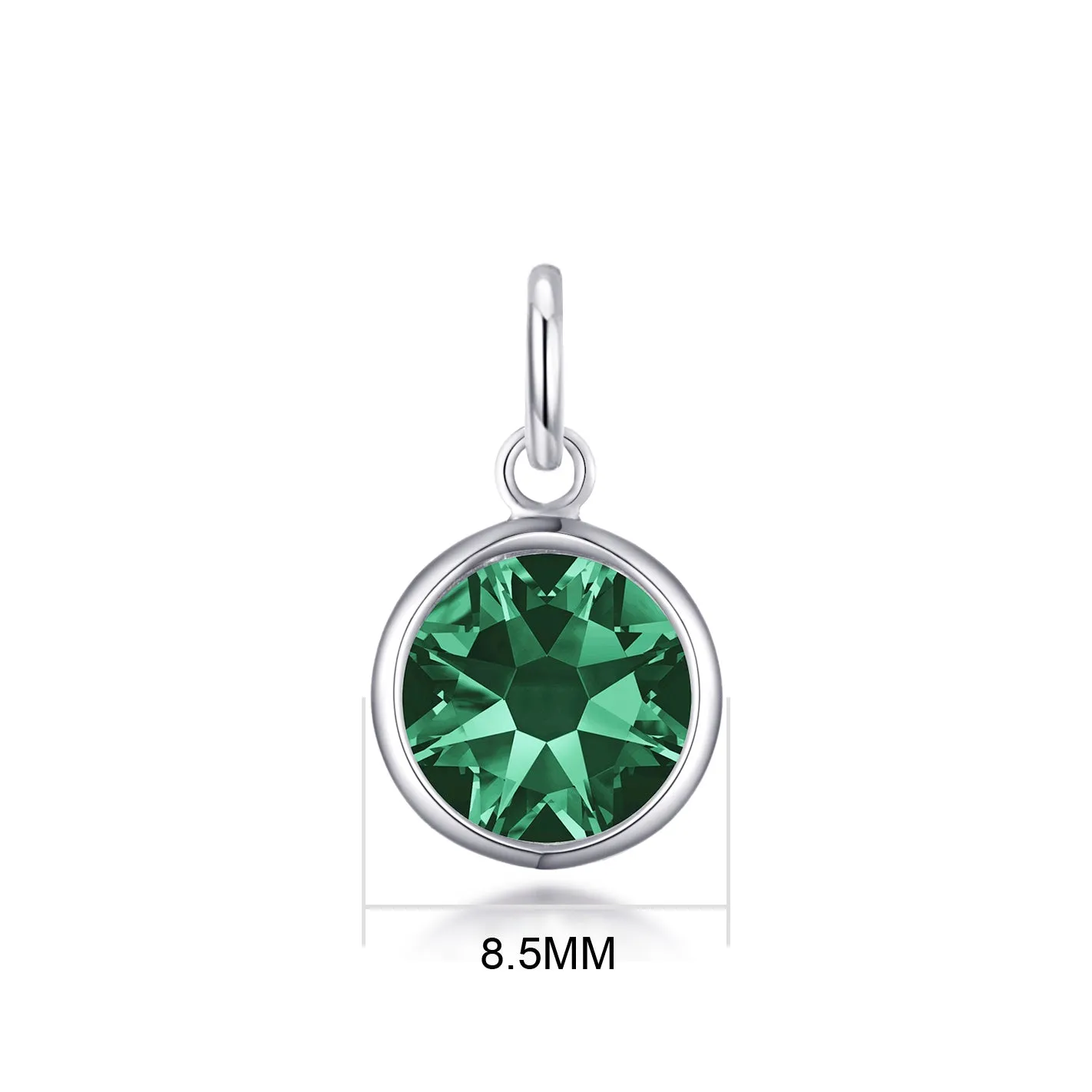 Initial G Necklace with Birthstone Charm Created with Zircondia® Crystals
