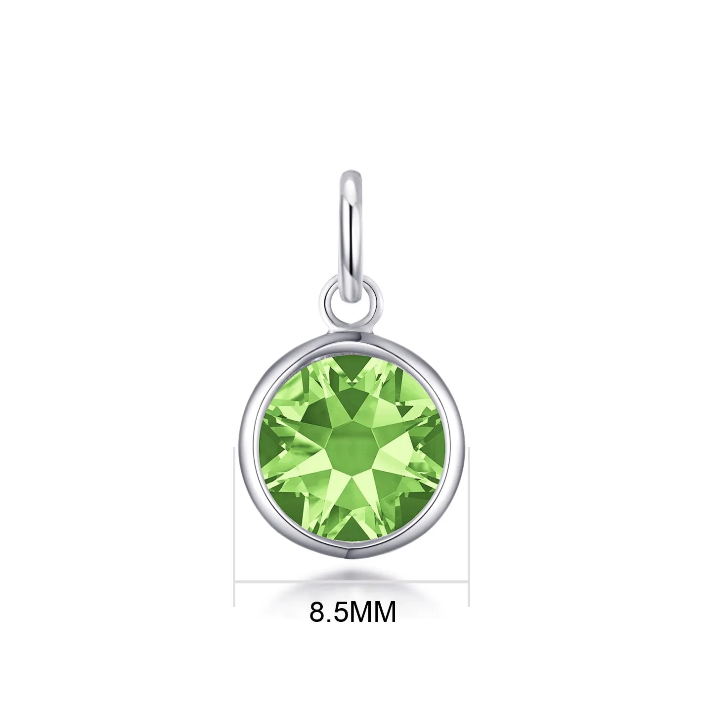 Initial I Necklace with Birthstone Charm Created with Zircondia® Crystals