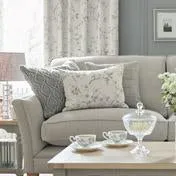 Iona Slate Printed and Beaded Cushion