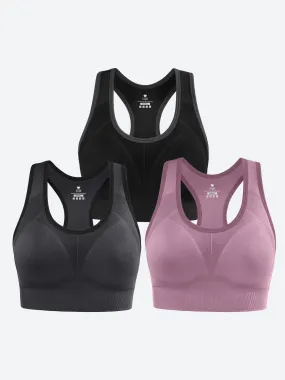 IUGA 3 Packs High Impact Racerback Sports Bra