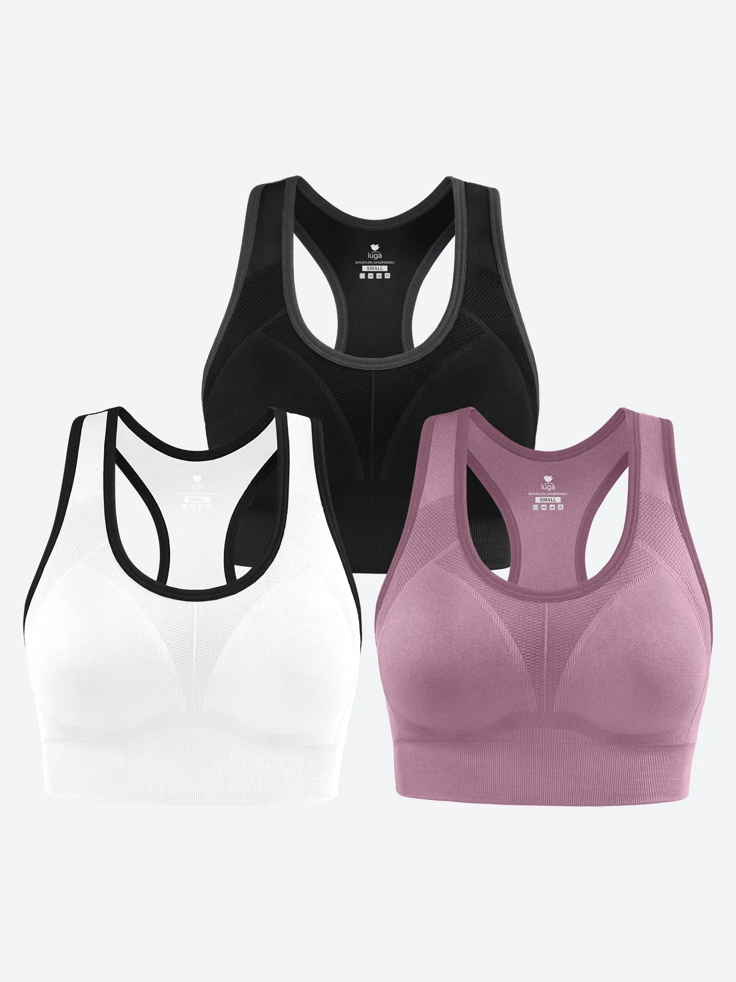 IUGA 3 Packs High Impact Racerback Sports Bra