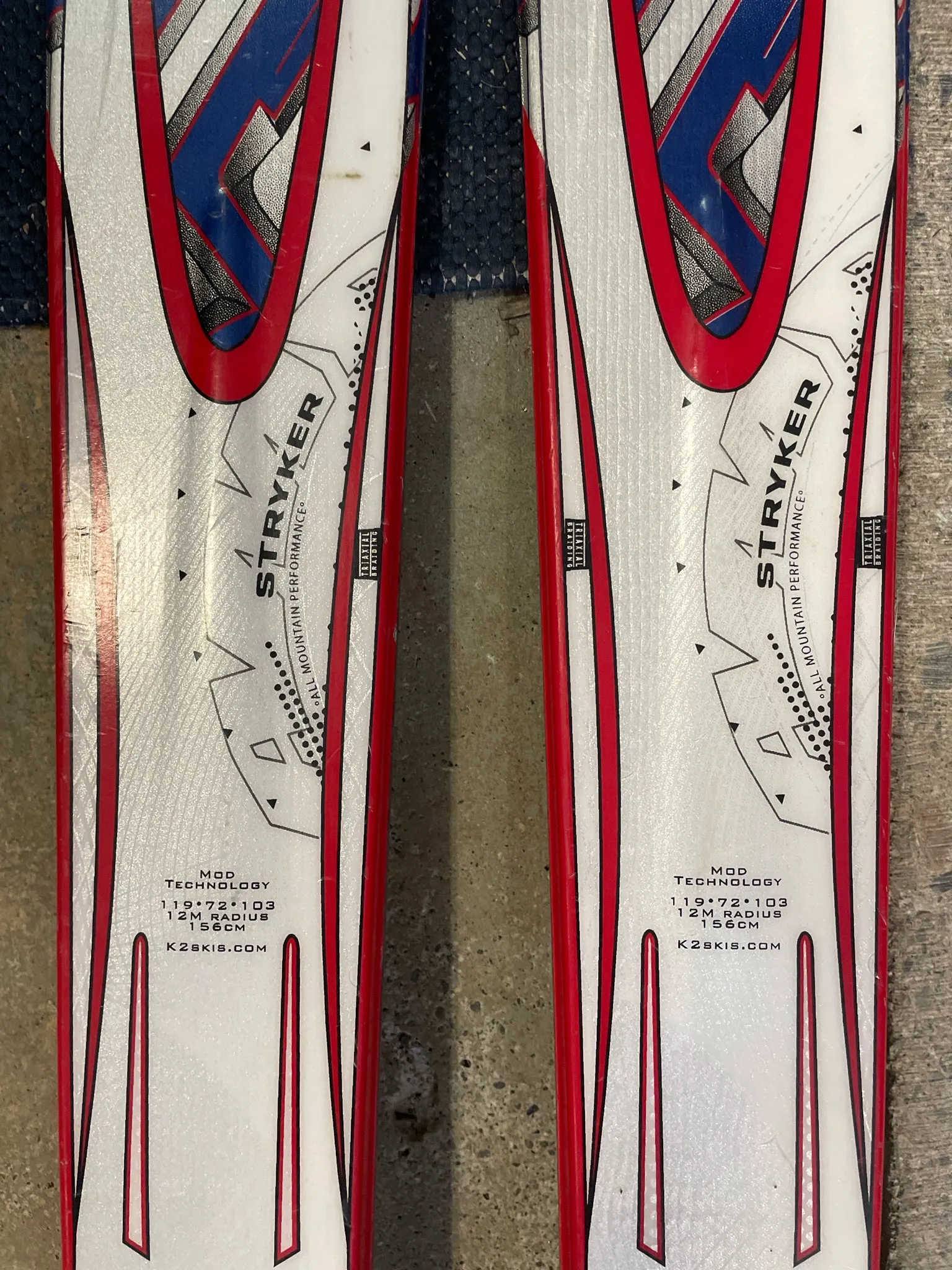 K2 Stryker All Mountain Skis 156cm