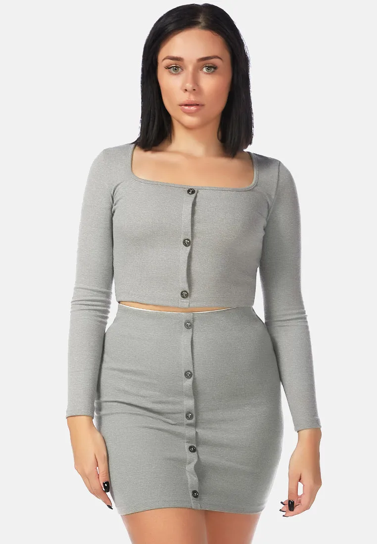 knitted tube mini skirt
