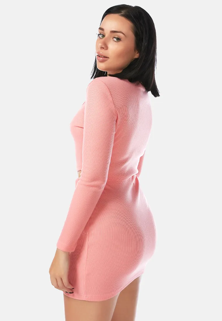 knitted tube mini skirt